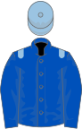 Royal blue, light blue epaulets, light blue cap