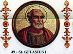 Portrait of Pope Gelasius I in the Basilica of Saint Paul Outside the Walls, Rome