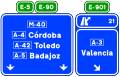 S-368 Signs on the highway or dual carriageway road. Exit to the highway or highway and own direction