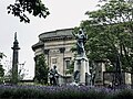 Front of the Monument to the King's Regiment, by Goscombe John (1905; Grade II). Wellington's Column in the background.