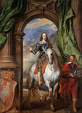 Van Dyck's first equestrian painting of Charles, Charles I with Seigneur de St Antoine, 1633