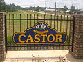 Castor entrance sign