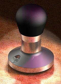 A computer generated image of a rubber bulb attached to a circular metallic mount