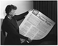 Image 8Eleanor Roosevelt and the Universal Declaration of Human Rights (1948)—Article 19 states that "Everyone has the right to freedom of opinion and expression; this right includes freedom to hold opinions without interference and to seek, receive and impart information and ideas through any media and regardless of frontiers." (from Freedom of speech)