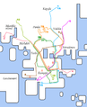 Map of the Helsinki tram network