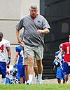 Kevin Gilbride at the New York Giants training camp