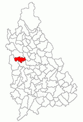 Location in Dâmbovița County