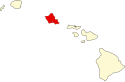 标示出火奴鲁鲁市县位置的地图