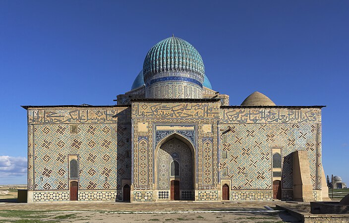 位于哈萨克斯坦南部突厥斯坦的霍贾·艾哈迈德·亚萨维陵墓。