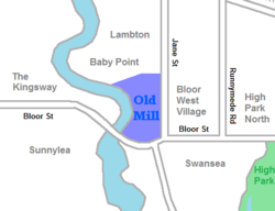 Location of Old Mill