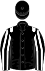 Black, white epaulets, striped sleeves