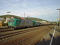 Freight train passes through Lohr station