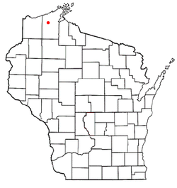 Location of Iron River, Wisconsin