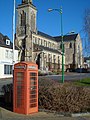 A K6 box at the Église Saint-Jean-Baptiste in Percy, Manche in Normandy, France