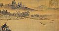 南屏雅集图卷 绢本设色 纵33厘米 横161厘米 北京故宫博物院藏