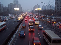中国北京靠右行驶