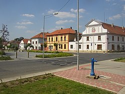 Centre of Brozany nad Ohří