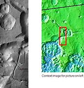 热辐射成像系统显示的欧罗姆混沌中巨大峡谷全景。在这一纬度，冲沟很罕见。图像拍摄于珍珠湾区。