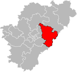 Situation of the canton of Val de Tardoire in the department of Charente
