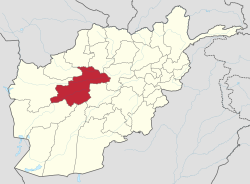 古尔省在阿富汗的位置