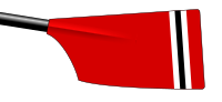 Grey College Boat Club: red with white, black and white band