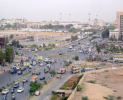 A view of Gulshan-e-Iqbal, Karachi