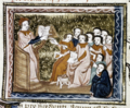 William lecturing his students.[24]