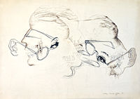 Dialogue, ink drawing, 42x59 cm, 1967