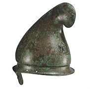 Greek bronze Phrygian helmet, 350 BCE to 300 BCE