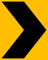 辅2 安全方向导引标志：于弯道路段（右弯）
