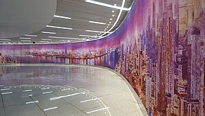 车站艺术墙：长江主轴
