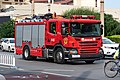 地坛消防救援站的中卓时代城市主战消防车（斯堪尼亚P310底盘）