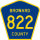 County Road 822 marker