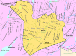 Census Bureau map of Butler, New Jersey