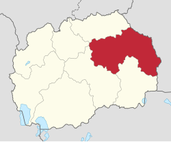 东部统计区在北马其顿的位置