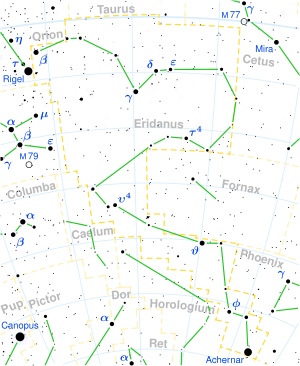 DENIS 0255−4700 is located in the constellation Eridanus.