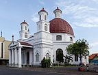 Blenduk Church in Semarang, a church with a colonial architectural style