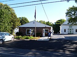 The post office for Hamlin, NY, located on Railroad Avenue