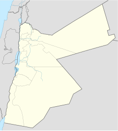Map of Jordan with mark showing location of Heshbon