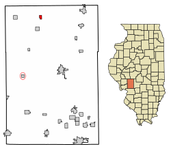 Location in Macoupin County, Illinois