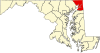 塞西尔县在马里兰州的位置
