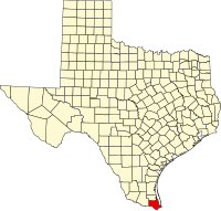 德克萨斯州卡梅伦县地图