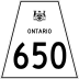 Highway 650 marker