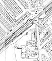The station on an 1890s Ordnance Survey map, not long after it opened