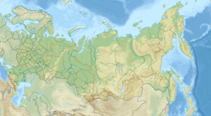 Map showing the location of the river in Russia