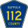 County Route 112 marker