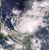 Tropical Storm Chantal after landfall on the Yucatán Peninsula