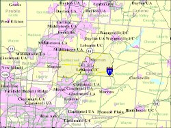 Location of Turtlecreek Township in Warren County