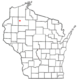 Location of Bass Lake, Sawyer County, Wisconsin