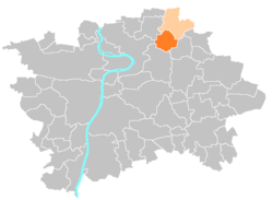 Location of Prague 18 in Prague